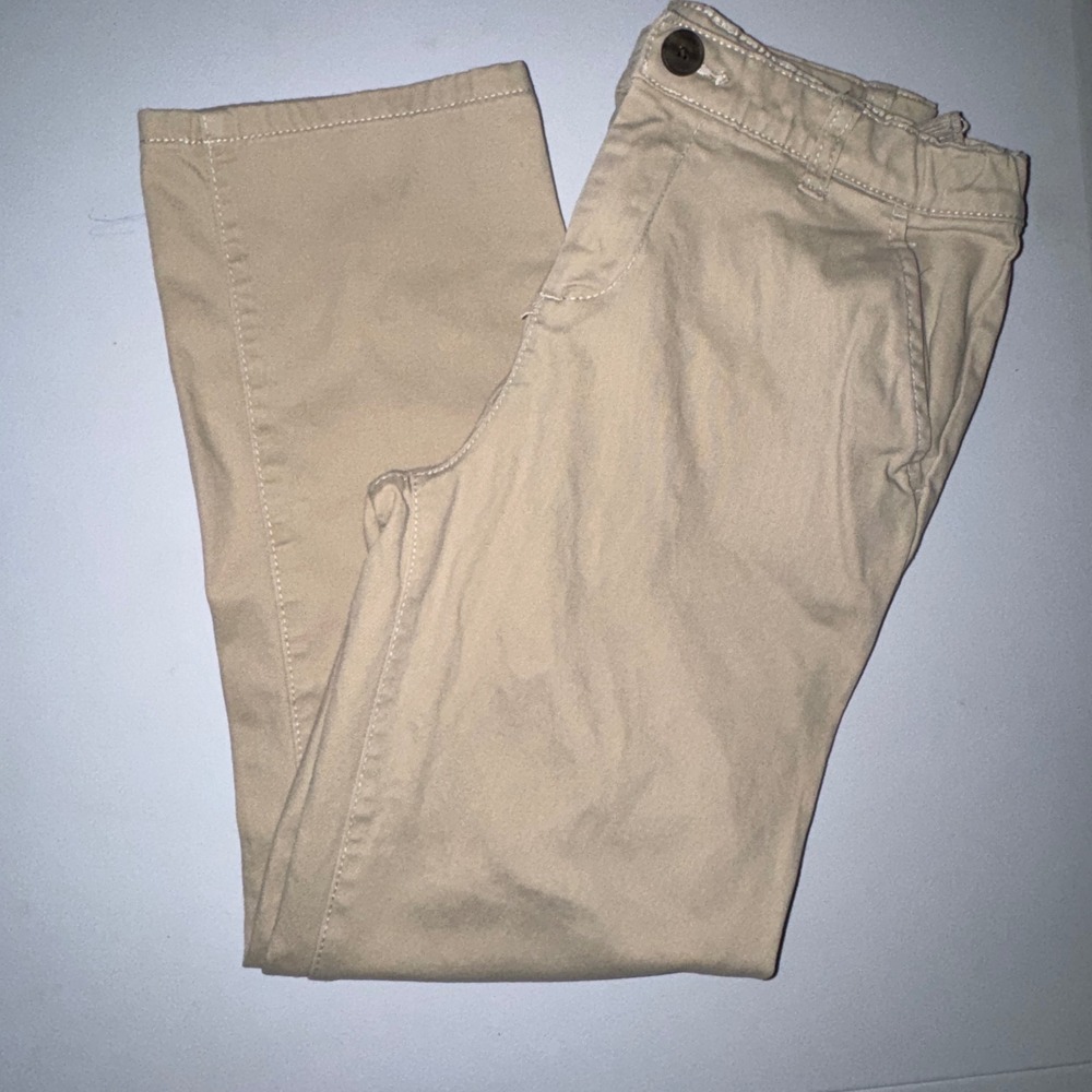 Cat & Jack Chino Pants Boys 12 Khaki Tan Straight Leg School Uniform Classic